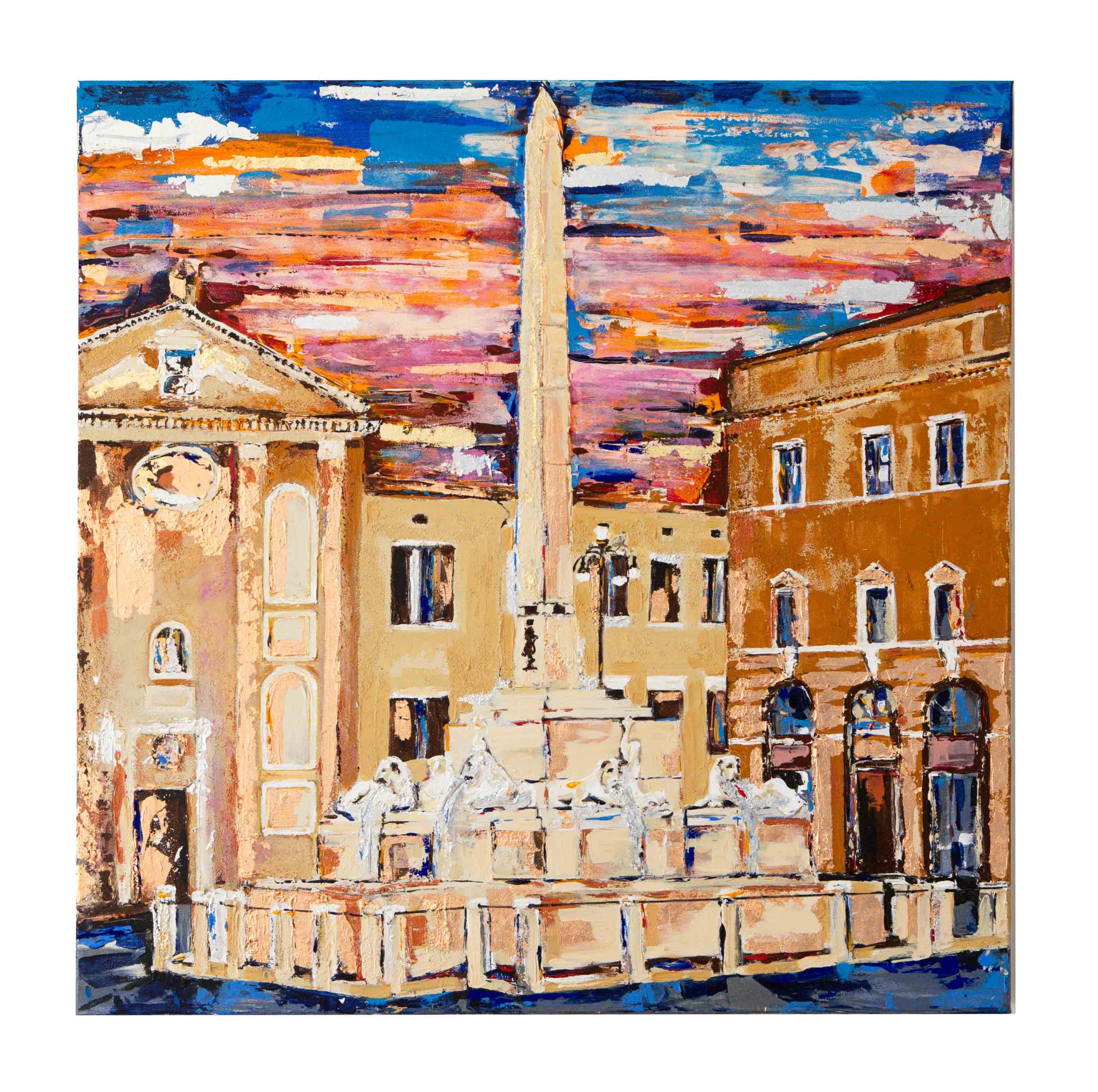 Painting - La Fontana dei Leoni