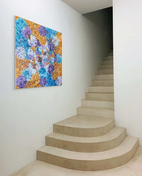 Fruit of Life su scala in pietra